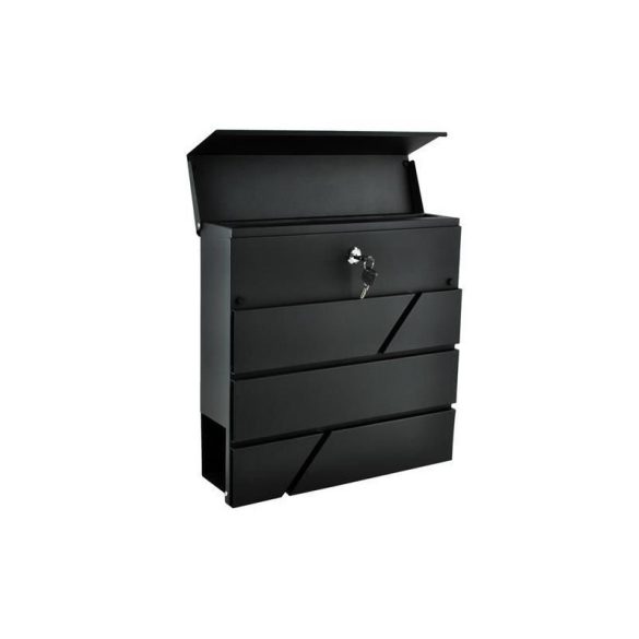 S6238 levéldoboz - antracit színű, modern design, házhoz szállítás, acél anyag