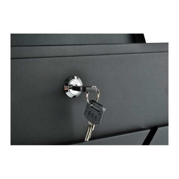 S6238 levéldoboz - antracit színű, modern design, házhoz szállítás, acél anyag