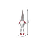 Szürke ülő manó - karácsonyi dekoráció, ülő manó figura, manó dekoráció, karácsonyi manó, ülő karácsonyi figura