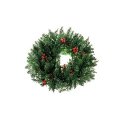   Karácsonyi díszajtókoszorú díszítő ornamentális 60cm vastag XXL