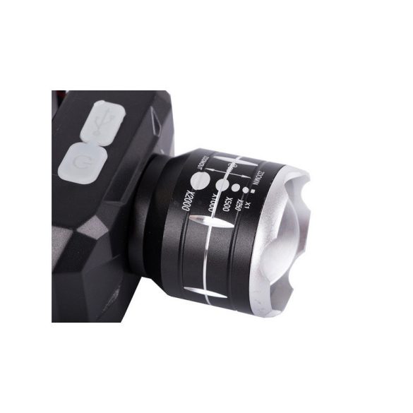 Tölthető, erős fényű LED homlok lámpa 